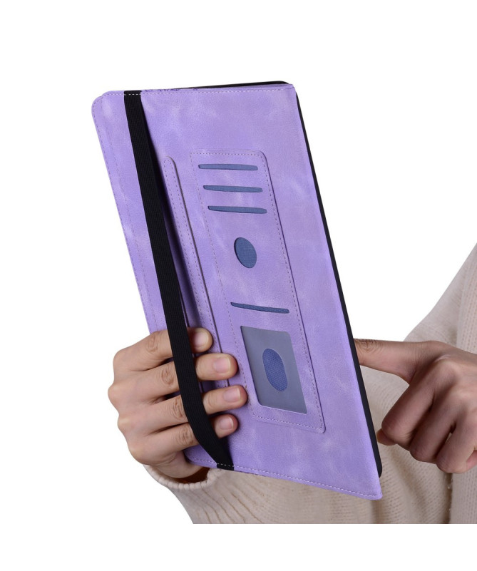 Housse iPad Air 11 (2025/2024) Coeur Gravé, Support et Rangement