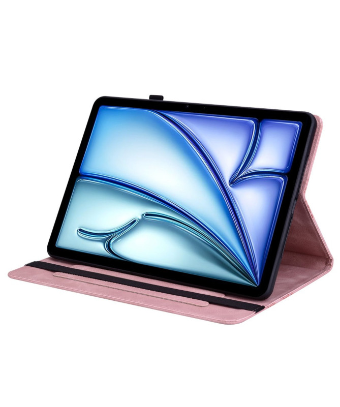 Housse iPad Air 11 (2025/2024) Coeur Gravé, Support et Rangement
