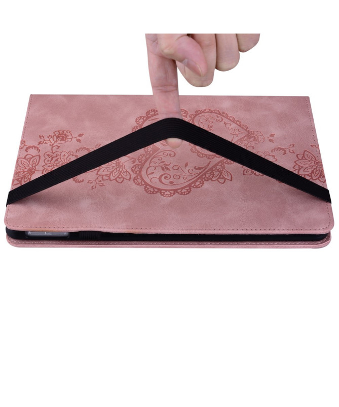 Housse iPad Air 11 (2025/2024) Coeur Gravé, Support et Rangement