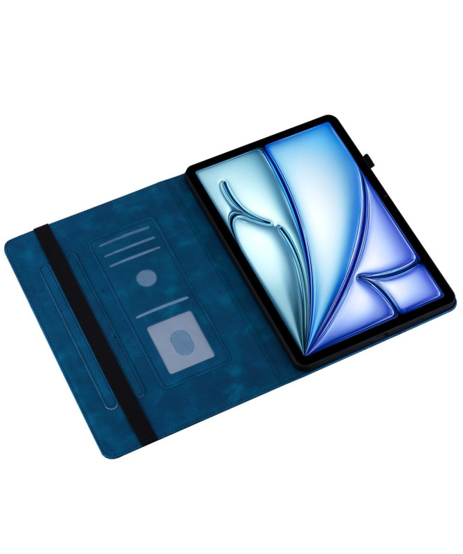 Housse iPad Air 11 (2025/2024) Coeur Gravé, Support et Rangement