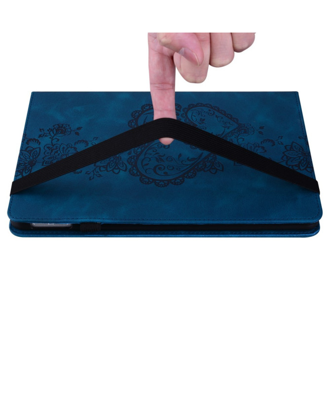 Housse iPad Air 11 (2025/2024) Coeur Gravé, Support et Rangement