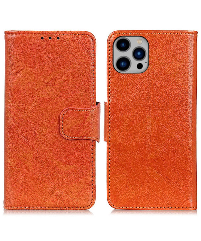 Housse iPhone 16 Pro Style Cuir Vieilli
