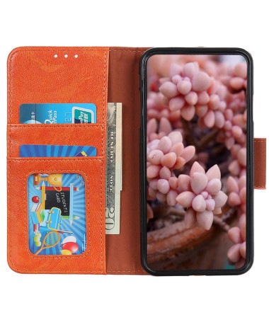 Housse iPhone 16 Pro Style Cuir Vieilli Orange - photo 8