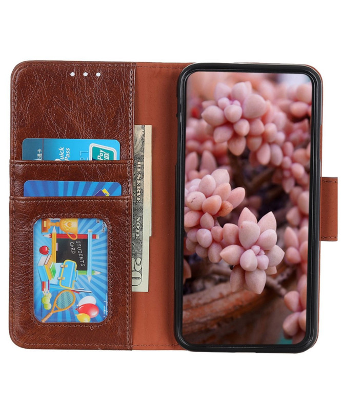 Housse iPhone 16 Pro Style Cuir Vieilli