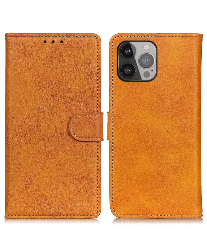 Housse iPhone 16 Pro Marius effet cuir mat
