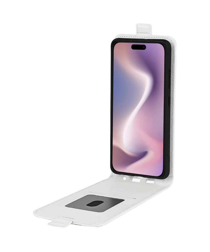 Housse iPhone 16 Pro simili cuir avec rabat verticale
