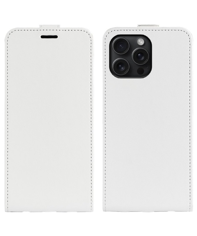 Housse iPhone 16 Pro simili cuir avec rabat verticale