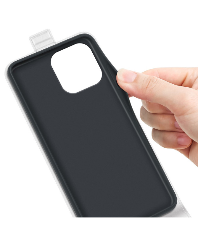 Housse iPhone 16 Pro simili cuir avec rabat verticale