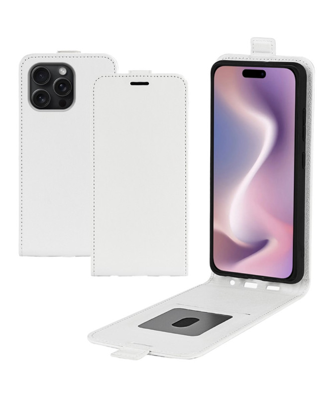 Housse iPhone 16 Pro simili cuir avec rabat verticale