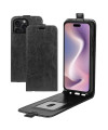 Housse iPhone 16 Pro simili cuir avec rabat verticale