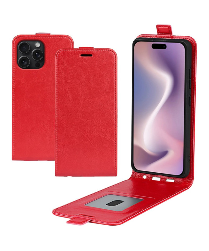 Housse iPhone 16 Pro simili cuir avec rabat verticale