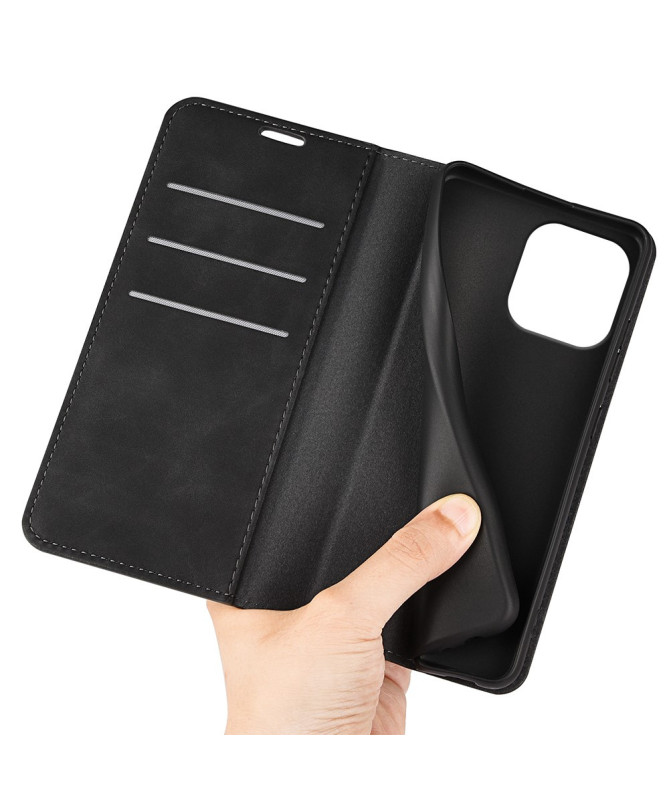 Étui iPhone 16 Pro simili cuir fonction stand