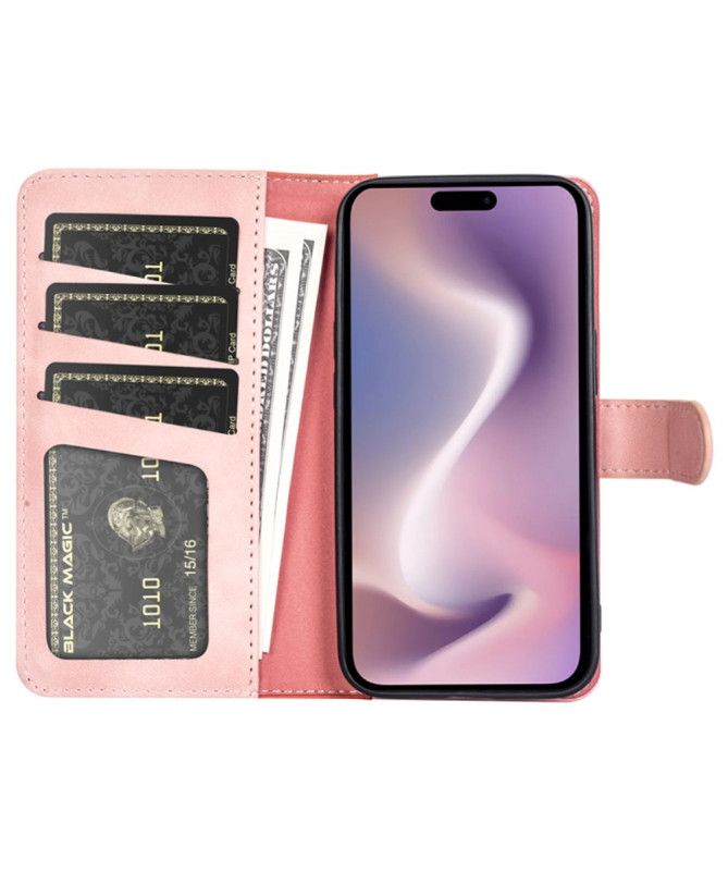 Housse iPhone 16 Pro Stand Folio Bicolore