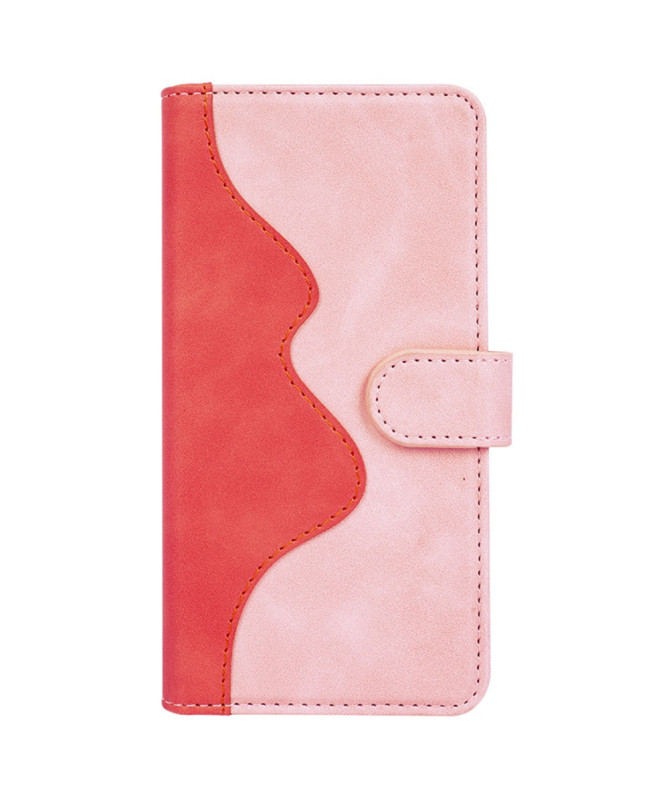 Housse iPhone 16 Pro Stand Folio Bicolore
