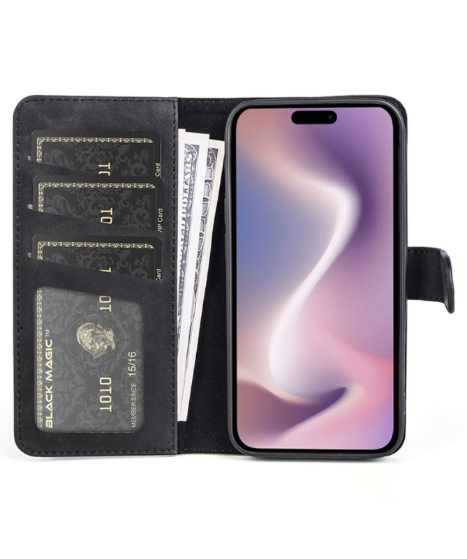 Housse iPhone 16 Pro Stand Folio Bicolore