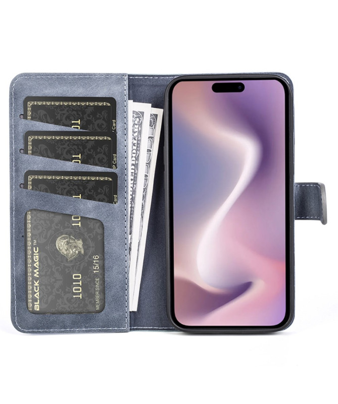 Housse iPhone 16 Pro Stand Folio Bicolore