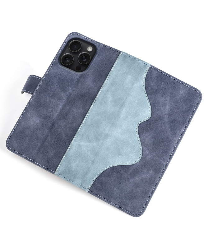 Housse iPhone 16 Pro Stand Folio Bicolore