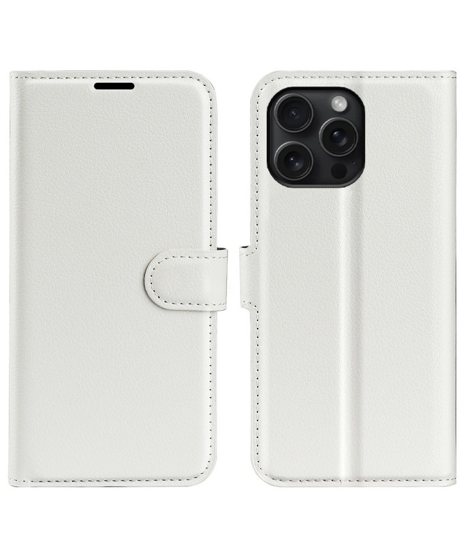 Housse iPhone 16 Pro portefeuille style cuir