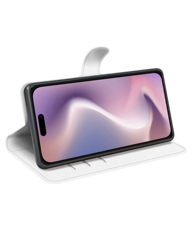 Housse iPhone 16 Pro portefeuille style cuir