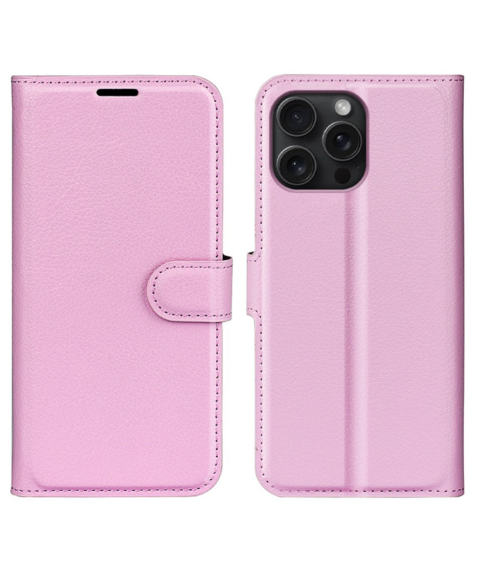 Housse iPhone 16 Pro portefeuille style cuir