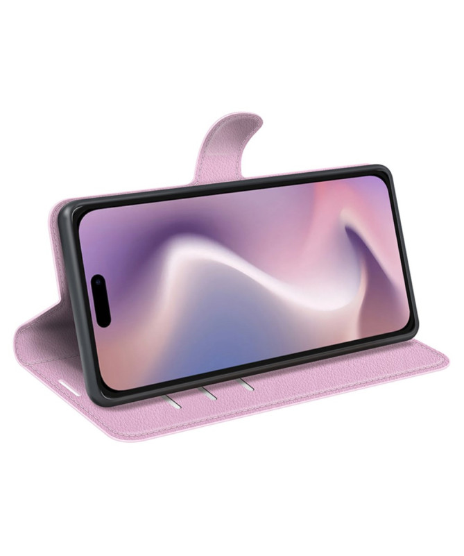 Housse iPhone 16 Pro portefeuille style cuir