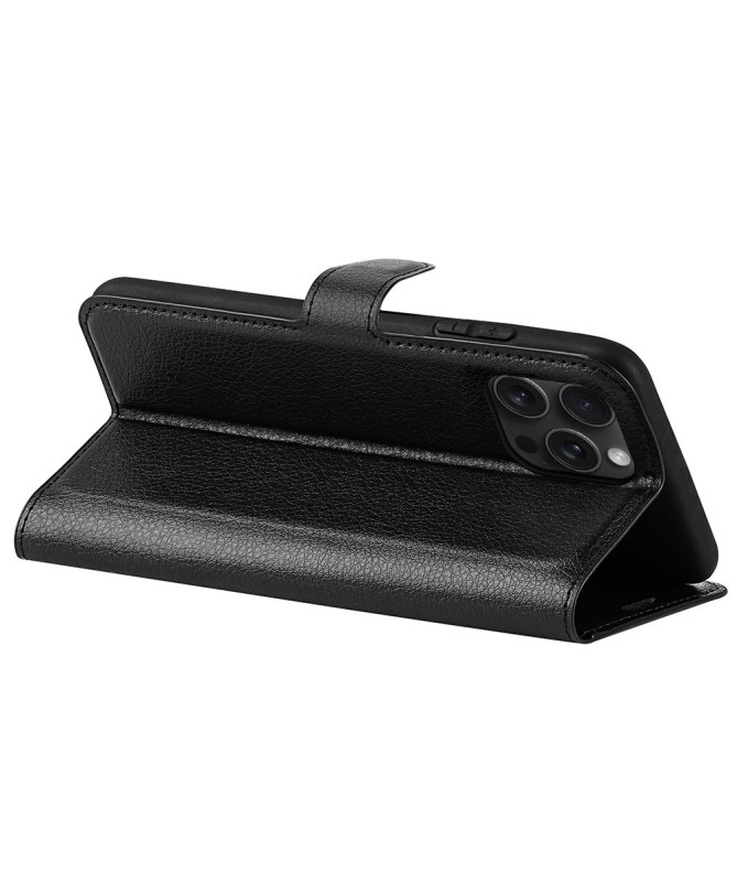 Housse iPhone 16 Pro portefeuille style cuir