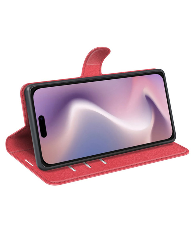 Housse iPhone 16 Pro portefeuille style cuir