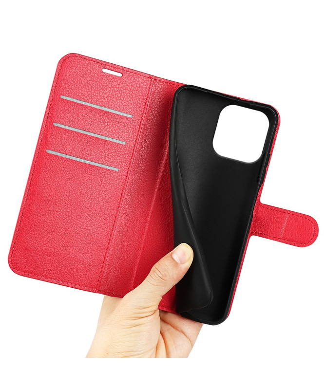 Housse iPhone 16 Pro portefeuille style cuir