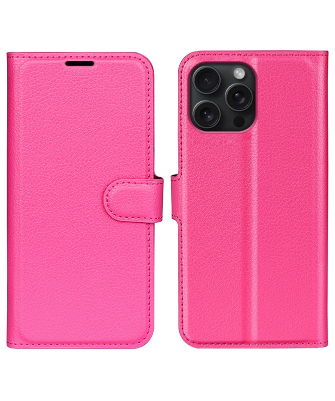 Housse iPhone 16 Pro portefeuille style cuir