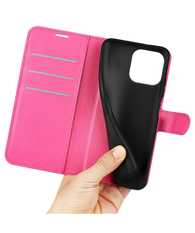 Housse iPhone 16 Pro portefeuille style cuir