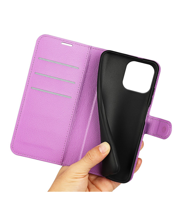 Housse iPhone 16 Pro portefeuille style cuir