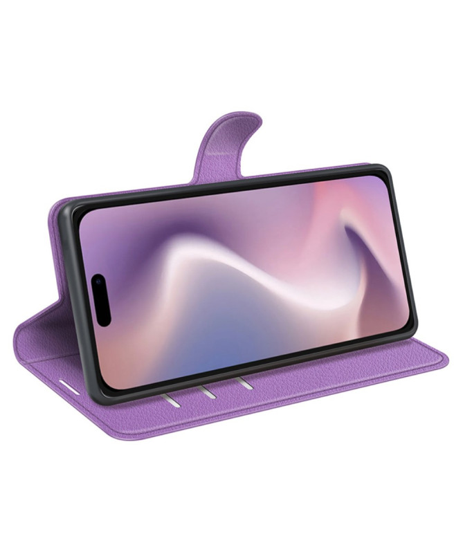 Housse iPhone 16 Pro portefeuille style cuir