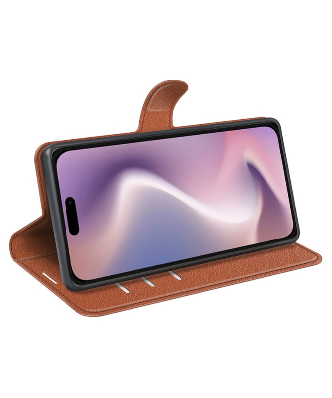 Housse iPhone 16 Pro portefeuille style cuir