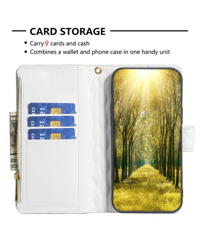 Housse iPhone 16 Pro Design Matelassé avec Poche Zippée