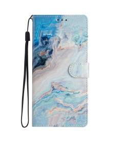 Housse iPhone 16 Pro Effet Marbre Bleu