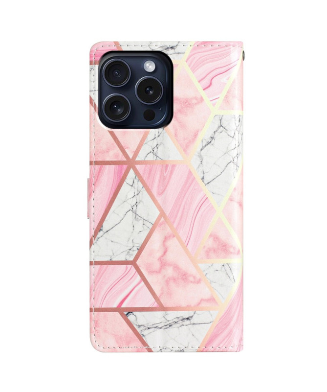 Housse iPhone 16 Pro Marbre Rose