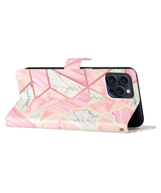 Housse iPhone 16 Pro Marbre Rose