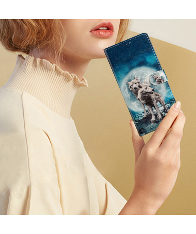 Housse iPhone 16 Pro Loups et Lune