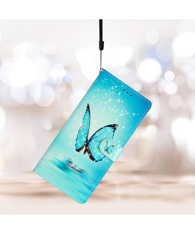 Housse iPhone 16 Pro Papillon Bleu