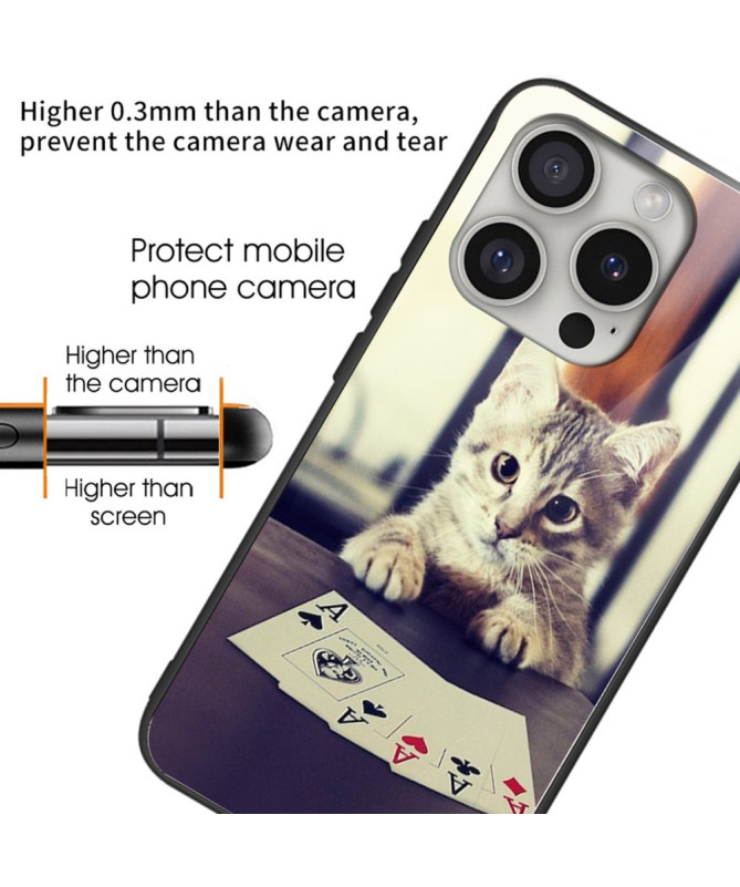 Coque iPhone 16 Pro | POKERCAT & Dos Verre Trempé