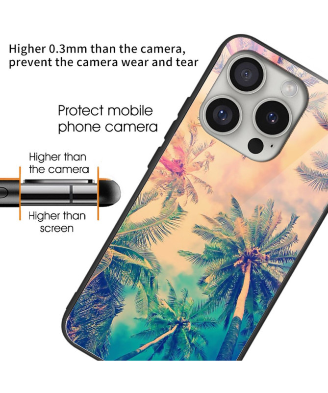 Coque iPhone 16 Pro | PALM SKY & Dos Verre Trempé