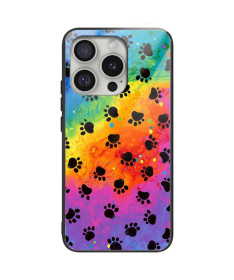Coque iPhone 16 Pro | Verre Trempé & Empreintes Colorées