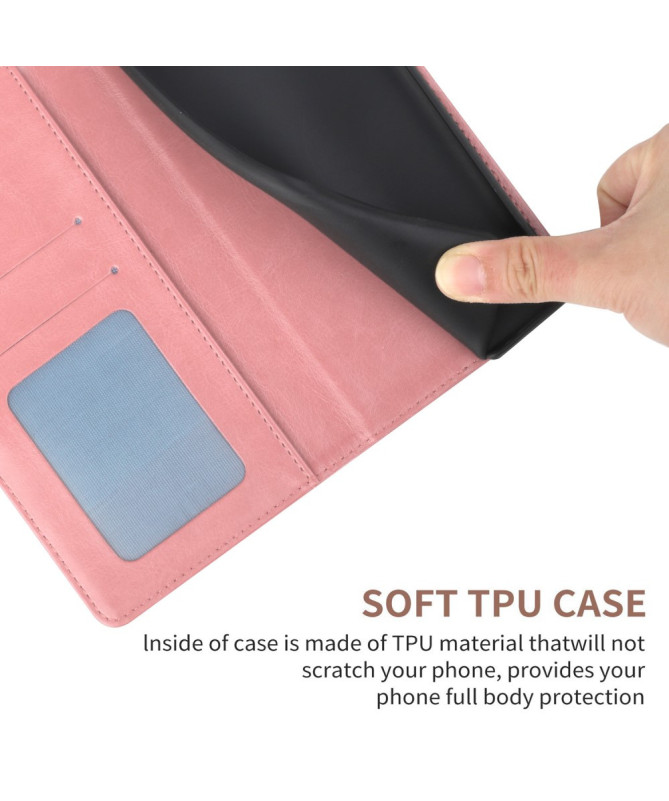 Housse iPhone 16 Pro effet cuir Y Lines à lanière