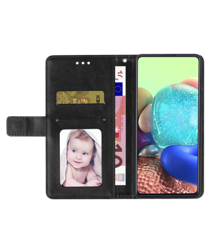 Housse iPhone 16 Pro effet cuir Y Lines à lanière