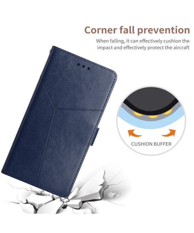 Housse iPhone 16 Pro effet cuir Y Lines à lanière