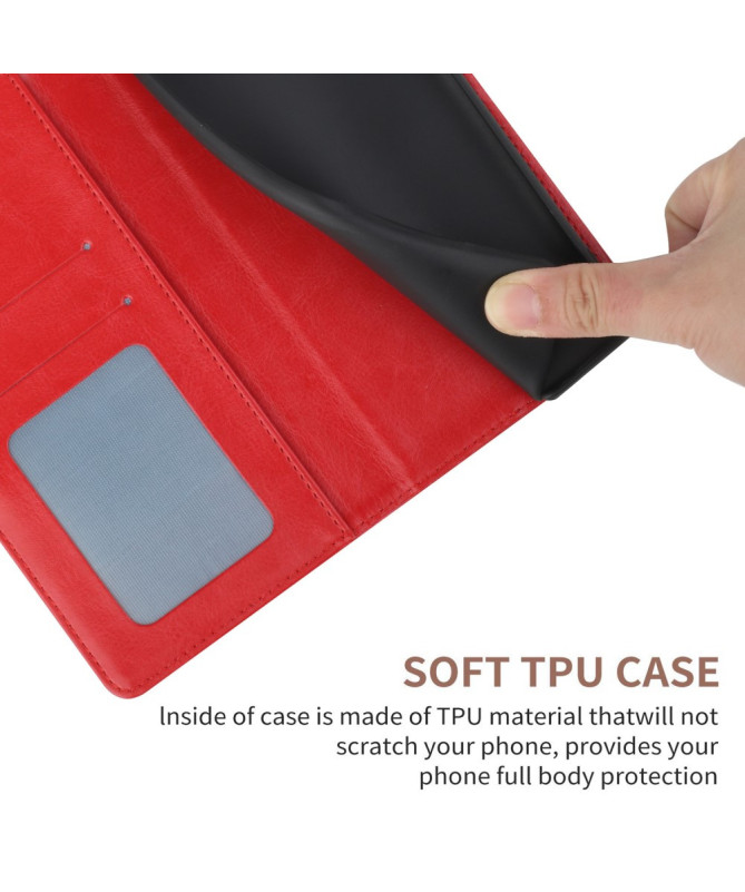 Housse iPhone 16 Pro effet cuir Y Lines à lanière