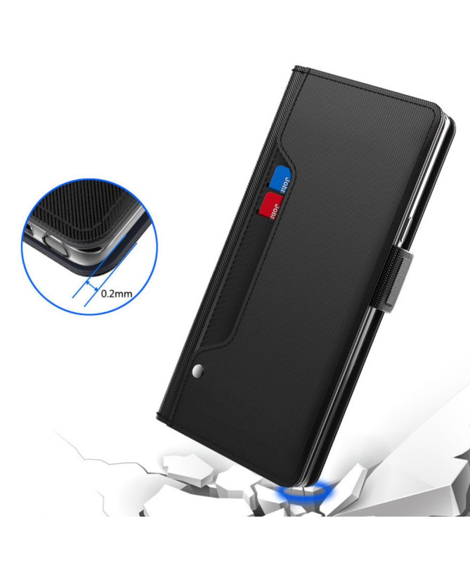 Housse iPhone 16 Pro premium porte cartes avec miroir