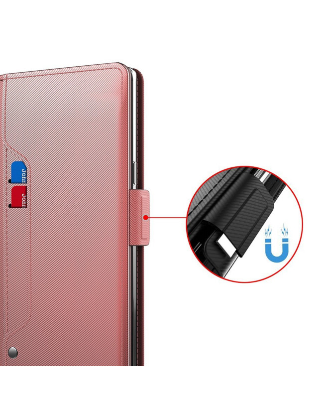 Housse iPhone 16 Pro premium porte cartes avec miroir