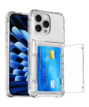 Coque iPhone 16 Pro transparente avec porte-cartes | Crystal vault