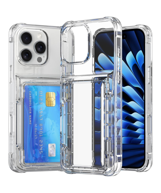 Coque iPhone 16 Pro transparente avec porte-cartes | Crystal vault